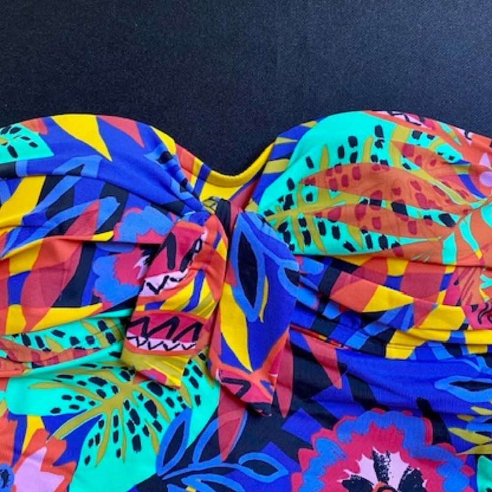 BLEU ROD BEATTIE Night Safari bandeaukini swim top Sz 8 - Picture 7 of 8